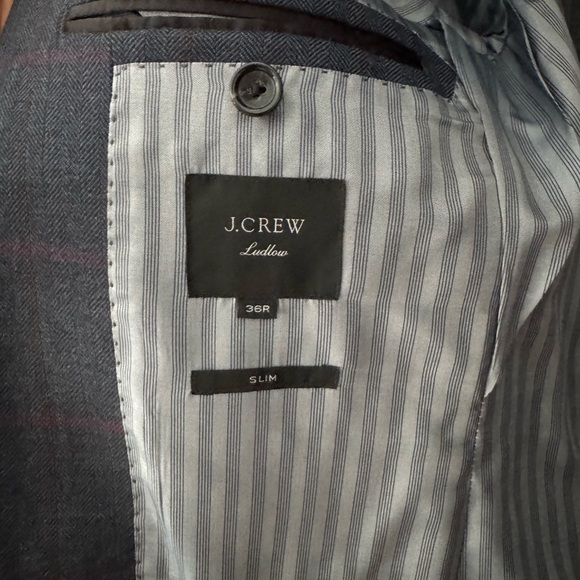 J.Crew Ludlow Slim Fit Suit in English Mini-Herringbone Windowpane Wool - Picture 5 of 7